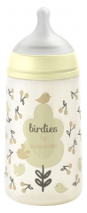 Suavinex Biber&oacute;n Birdies Tetina Sim&eacute;trica Flujo Medio 270 ml A Partir de 3 Meses