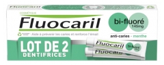 Fluocaril Tandpasta Mynte Bi-Fluorid Pakke med 2 x 75 ml