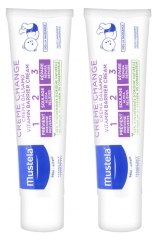 Mustela Crema para despu&eacute;s del Cambio 1 2 3 Lote de 2 x 100 ml