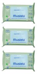 Mustela Komposterbara Reng&ouml;ringsservetter Med Parfym 3-pack x 60 servetter