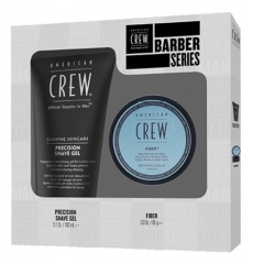 Zestaw żelu do Golenia i Fibry Barber Series American Crew 