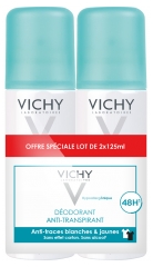 Vichy D&eacute;odorant Anti-Transpirant Anti-Traces A&eacute;rosol 48H Lot de 2 x 125 ml