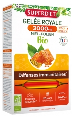 Super Diet Pappa Reale 3000 mg Polline di Miele Organico 20 Fiale