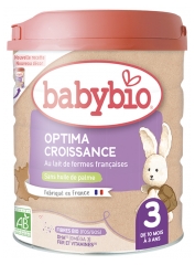 Babybio Optima Croissance 3 au Lait de Fermes Fran&ccedil;aises de 10 Mois &agrave; 3 Ans Bio 800 g