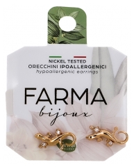 Farma Smycken Hypoallergena &Ouml;rh&auml;ngen Salamandrar med Kristaller