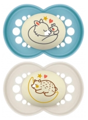 MAM 2 čiulptukai Original Naktiniai 6 mėn. ir vyresni