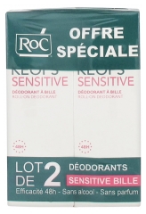RoC Keops Sensitive D&eacute;odorant &agrave; Bille Lot de 2 x 30 ml