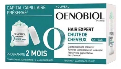 Oenobiol Hair Expert Chute de Cheveux Anti-Age Lot de 2 x 60 Comprim&eacute;s