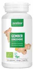 Purasana Jengibre Ecol&oacute;gico 60 C&aacute;psulas