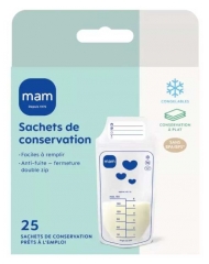 MAM Aufbewahrungsbeutel F&uuml;r Muttermilch 25 Beutel
