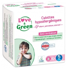 Love & Green Hypoallergena Byxbl&ouml;jor 29 Byxbl&ouml;jor Storlek 5 (12-18 kg)