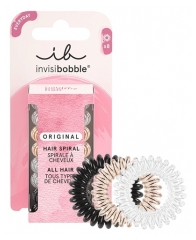 Invisibobble Original Kirkas Musta Metallinen -hiuslenkkisetti x8
