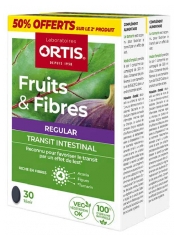Ortis Frutas y Fibras Regular Tr&aacute;nsito Intestinal 2 x 30 Comprimidos