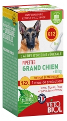 V&eacute;tobiol Pipeta Perro Grande + 30 kg 12 Pipetas