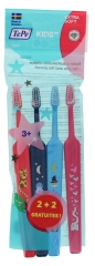 TePe Cepillo de Dientes Infantil Extraflexible Set de 2 + 2 Gratis