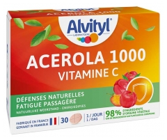 Alvityl Ac&eacute;rola 1000 Vitamine C 30 Comprim&eacute;s &agrave; Croquer