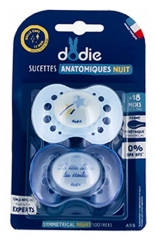 Dodie 2 Anatomical Night Pacifiers 18 Months and Up