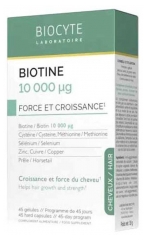 Biocyte Biotine 10000 &micro;g Force et Croissance 45 G&eacute;lules