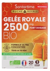 Santarome Bienenstock Royale Gelee Royale 2500 mg Bio 20 Ampullen
