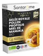 Santarome Bio Royal Jelly Pollen Propolis Manuka Honey Organic 20 Phials