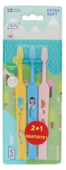 TePe Mini Cepillo de Dientes Extraflexible Juego de 2 + 1 Gratis
