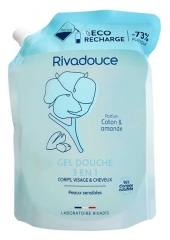 Rivadouce Douchegel 3in1 Katoen & Amandel Eco-Navulling 750 ml