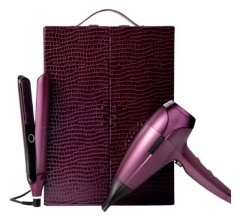 ghd Chronos-suoristin ja Helios-hiustenkuivaaja Cherry Chic -kokoelmalahjapakkaus