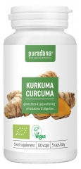 Purasana C&uacute;rcuma Ecol&oacute;gica 120 C&aacute;psulas