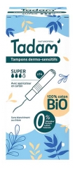 Tadam' Dermo-Sensitiva Tamponger med Applikator Super Bio 14 Tamponger