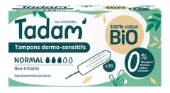 Tadam' Dermo-Sensitieve Biologische Tampons Normaal 16 stuks