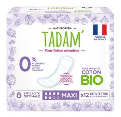 Tadam' Serviettes pour Fuites Urinaires Maxi 12 Serviettes