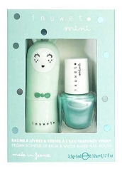 Inuwet Set di Balsamo per Labbra 3,5 g + Smalto Profumato All'acqua di Mele 5 ml
