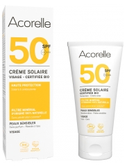 Acorelle Biologische Zonnebrandcr&egrave;me voor het Gezicht SPF50 50 ml