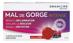 Granions Mal de Gorge Intense 16 Pastilles