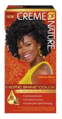 Kit de Colora&ccedil;&atilde;o Permanente Creme of Nature n&deg;1.0 Preto Intenso