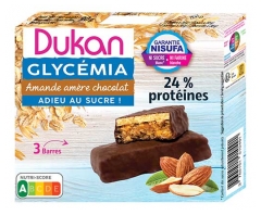 Dukan Glyc&eacute;mia Barres Amande Am&egrave;re Chocolat 3 Barres