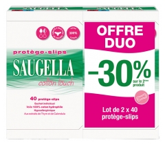 Saugella Cotton Touch Lot de 2 x 40 Prot&egrave;ge-Slips