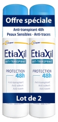Etiaxil D&eacute;odorant Anti-Transpirant Protection 48H A&eacute;rosol Lot de 2 x 150 ml