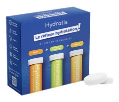 Hydratis Hydration Solution Set of 3 Tubes of 10 Effervescent Tablets