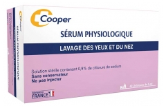 Cooper Fizioloģiskais serums 40 vienas devas flakoni pa 5 ml