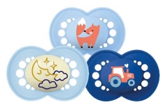 MAM 2 Soothers Original Nature + 1 Sucette Original Nuit 18 Months and Over