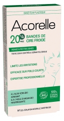 Acorelle Organiczne Paski z Zimnym Woskiem do Twarzy i Małych Stref 20 Pask&oacute;w + 4 Gratis