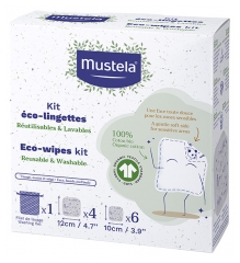 Mustela &Ouml;ko-Wischt&uuml;cher Waschnetz-Set + 10 T&uuml;cher