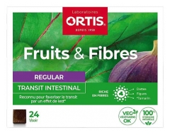 Ortis Frutas & Fibras Regular 24 Cubos Masticables 