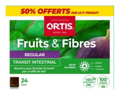 Ortis Cubos Masticables de Fruits &amp; Fibers Lote de 2 x 24 Cubos