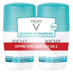 Vichy Desodorante Antitranspirante Antirrastros Roll-On 48H Pack de 2 x 50 ml