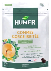 Humer Gommes Gorge Irrit&eacute;e Menthe Eucalyptus 30 Gommes