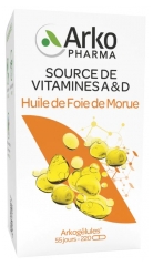 Arkopharma Arkog&eacute;lules Olio di Fegato di Merluzzo 220 Capsule