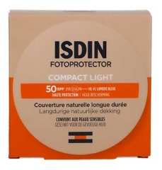 Isdin Fotoprotector Compacto Cobertura Natural Longa Dura&ccedil;&atilde;o SPF50 10 g