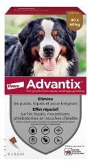 Advantix Grand Chien 40 &agrave; 60 kg 6 Pipettes